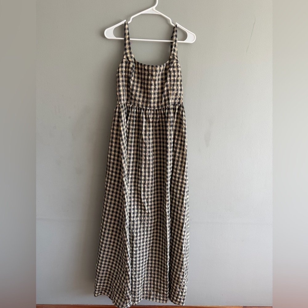 Princess Polly Black and Cream Gingham Maxi Dress - Picture 2 of 3